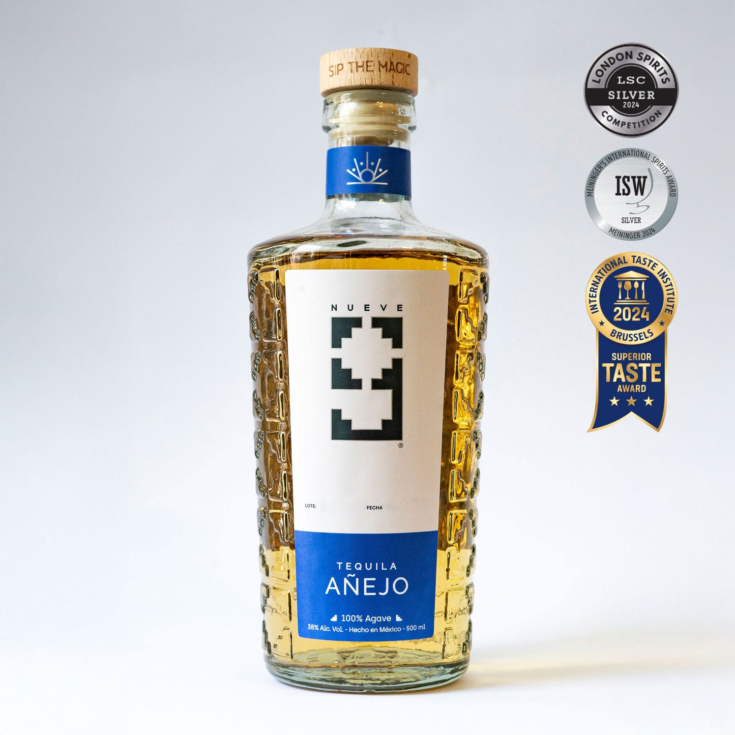 Tequila 9 Añejo - 100% Agave, 500ml | 38% Vol.